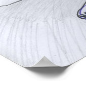 ポスターパープルボウイラストレーション ポスター (角)