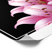 ポスターピンクのリリー ポスター (角)