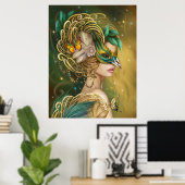 ポスターファンタジー女性鳥。 ポスター (ホームオフィス)