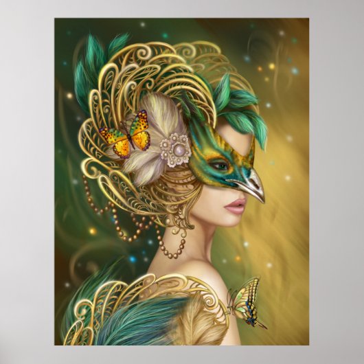 ポスターファンタジー女性鳥。 ポスター (正面)