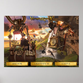 ポスターファンタジー航海 – 熱気球 ポスター