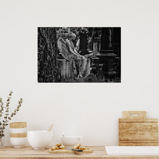 ポスターフォートグラフィアエンブランコネグロポスターデアンゲレ ポスター (キッチン)