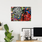 ポスターフラワーグラフィティ ポスター (ホームオフィス)