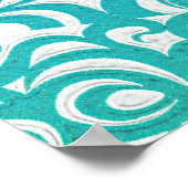 ポスターフローラ抽象芸術の背景 ポスター (角)