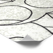 ポスターフローラ抽象芸術の背景 ポスター (角)