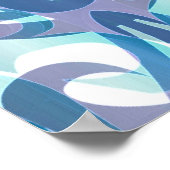 ポスターフローラ抽象芸術の背景 ポスター (角)