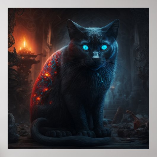 ポスターブラック猫 ポスター (正面)