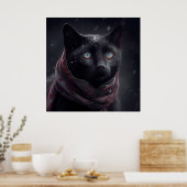 ポスターブラック猫 ポスター (キッチン)