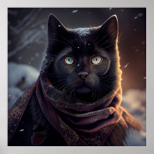 ポスターブラック猫