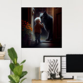 ポスターブラック猫 ポスター (ホームオフィス)