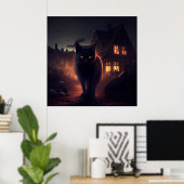 ポスターブラック猫 ポスター (ホームオフィス)