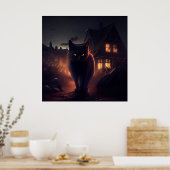 ポスターブラック猫 ポスター (キッチン)