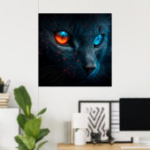 ポスターブラック猫 ポスター (ホームオフィス)