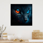 ポスターブラック猫 ポスター (キッチン)