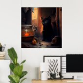 ポスターブラック猫 ポスター (ホームオフィス)