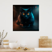 ポスターブラック猫 ポスター (キッチン)