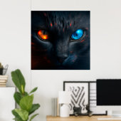 ポスターブラック猫 ポスター (ホームオフィス)