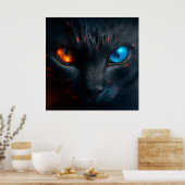 ポスターブラック猫 ポスター (キッチン)