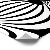 ポスターブラック&ホワイトスタイル抽象芸術開花3 ポスター (角)