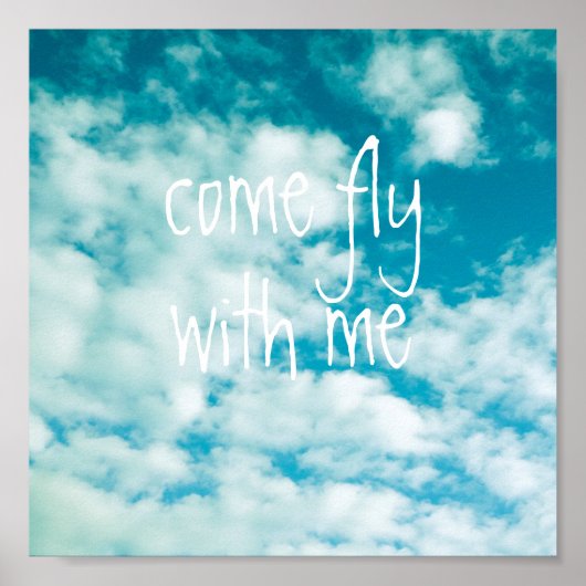 ポスターブルースカイ自然写真と文字 ポスター (正面)