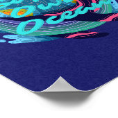 ポスターブルー保護ミニマリスト ポスター (角)