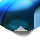 ポスターブルー抽象芸術 ポスター (角)