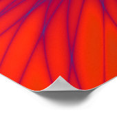 ポスターブルー爆発オン赤 ポスター (角)