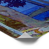 ポスタープリントノースウッズスリバームーンリフレクション ポスター (角)