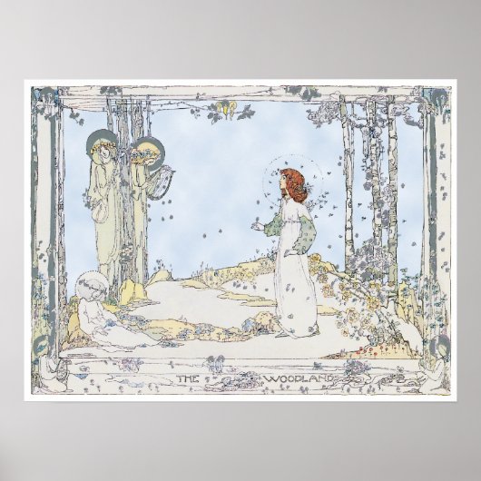 ポスタープリント：ジェシー・キングによるウッドランズ ポスター (正面)