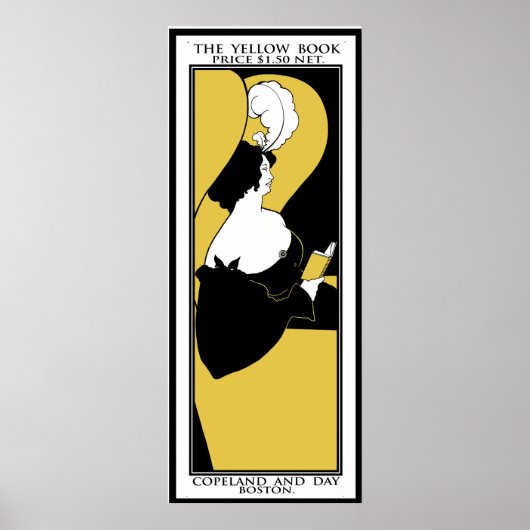 ポスタープリント: Aubrey Beardsley "The Yellow Book" ポスター (正面)