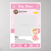 ポスターベビーシャワーインスタグラムカスタム自撮りフレーム ポスター (正面)