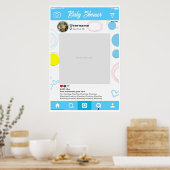 ポスターベビーシャワーインスタグラムカスタム自撮りフレーム ポスター (キッチン)