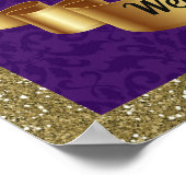 ポスターベビーシャワーガール，プリンセスガール，紫，16x20 ポスター (角)