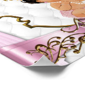 ポスターベビーシャワーガール，プリンセス，ピンク， 8.5x11 ポスター (角)