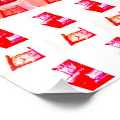 ポスターペ赤と白ースステップで開く ポスター (コーナー)