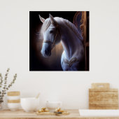 ポスターホースホワイト ポスター (キッチン)