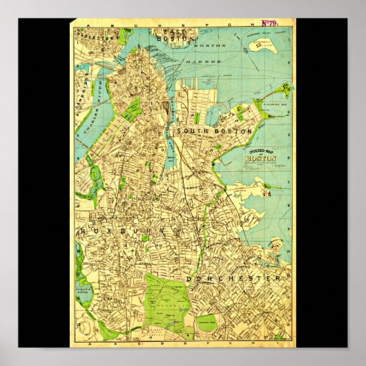 ポスターボストンマップ–6 ポスター (正面)