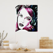 ポスターポートレートNFTアポップ・アートのート ポスター (キッチン)