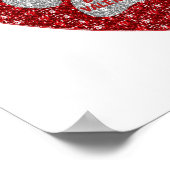 ポスターポーハートレッドシルバーマイバレンタイン ポスター (角)