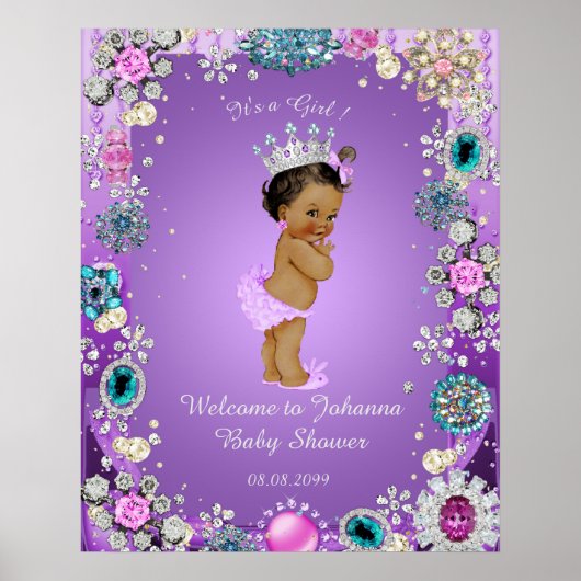 ポスターマーメイドパープル，ジュエリー,16x20 ポスター (正面)