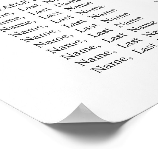 ポスターユーカリバラ10テーブル座席表 ポスター (角)