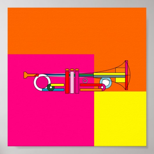 ポスターラブザアーツネオントランペット ポスター (正面)