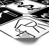 ポスターラボサイエンティストのシンボルとツール ポスター (角)