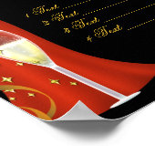 ポスターレッドカクテルメニューキャンバス印刷 ポスター (角)