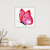 ポスターレッド・バタフライ ポスター (キッチン)