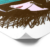 ポスターレディーインハットイラストレーション ポスター (角)