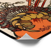 ポスターヴィンテージアートアルフォンスミュシャモナコモンテカルロ ポスター (角)