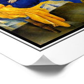 ポスターヴィンテージアートウーマンブルーAkhtova_1914 ポスター (角)