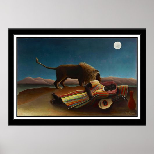 ポスターヴィンテージアートザスリーピングジプシー1897 ポスター (正面)