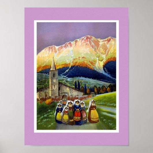 ポスターヴィンテージアートABRUZZOイタリア ポスター (正面)